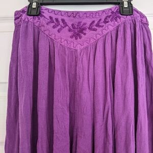 Purple rayon boho pants